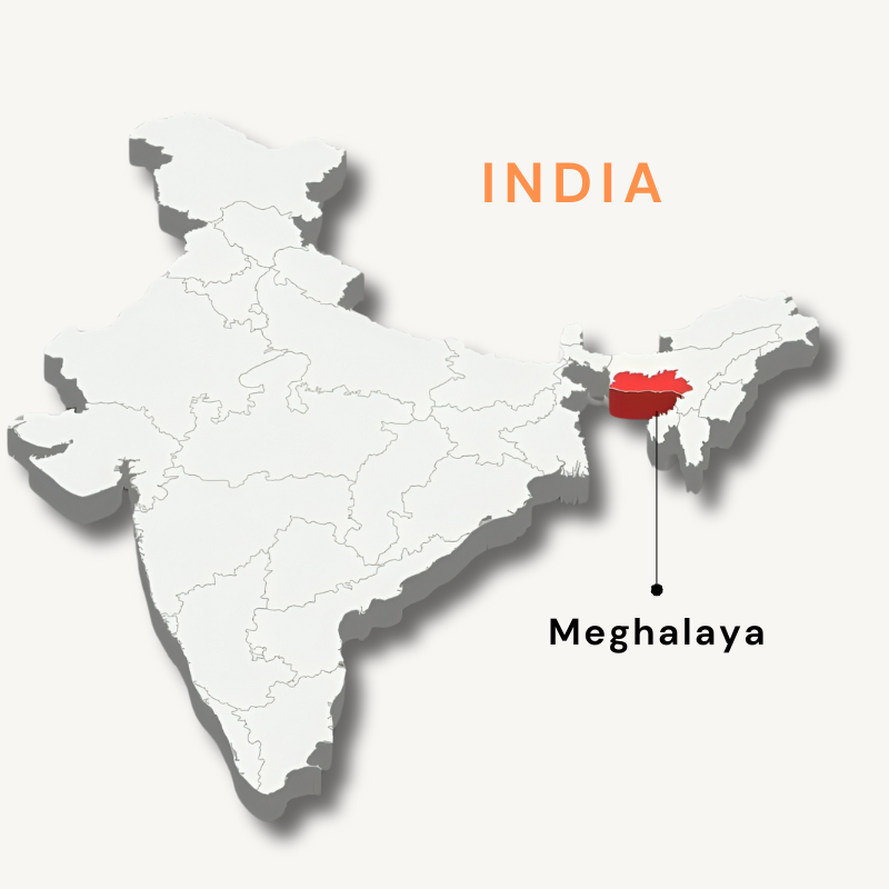 Meghalaya on Map of India